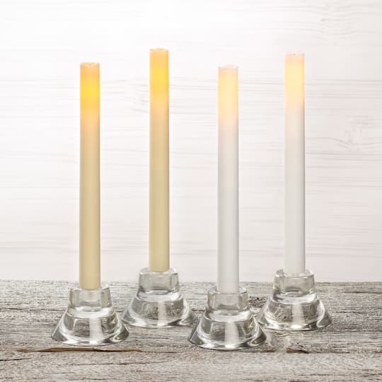 8 Packs: 2ct. (16 total) 9" Cream Flameless LED Taper Candles by Ashland®